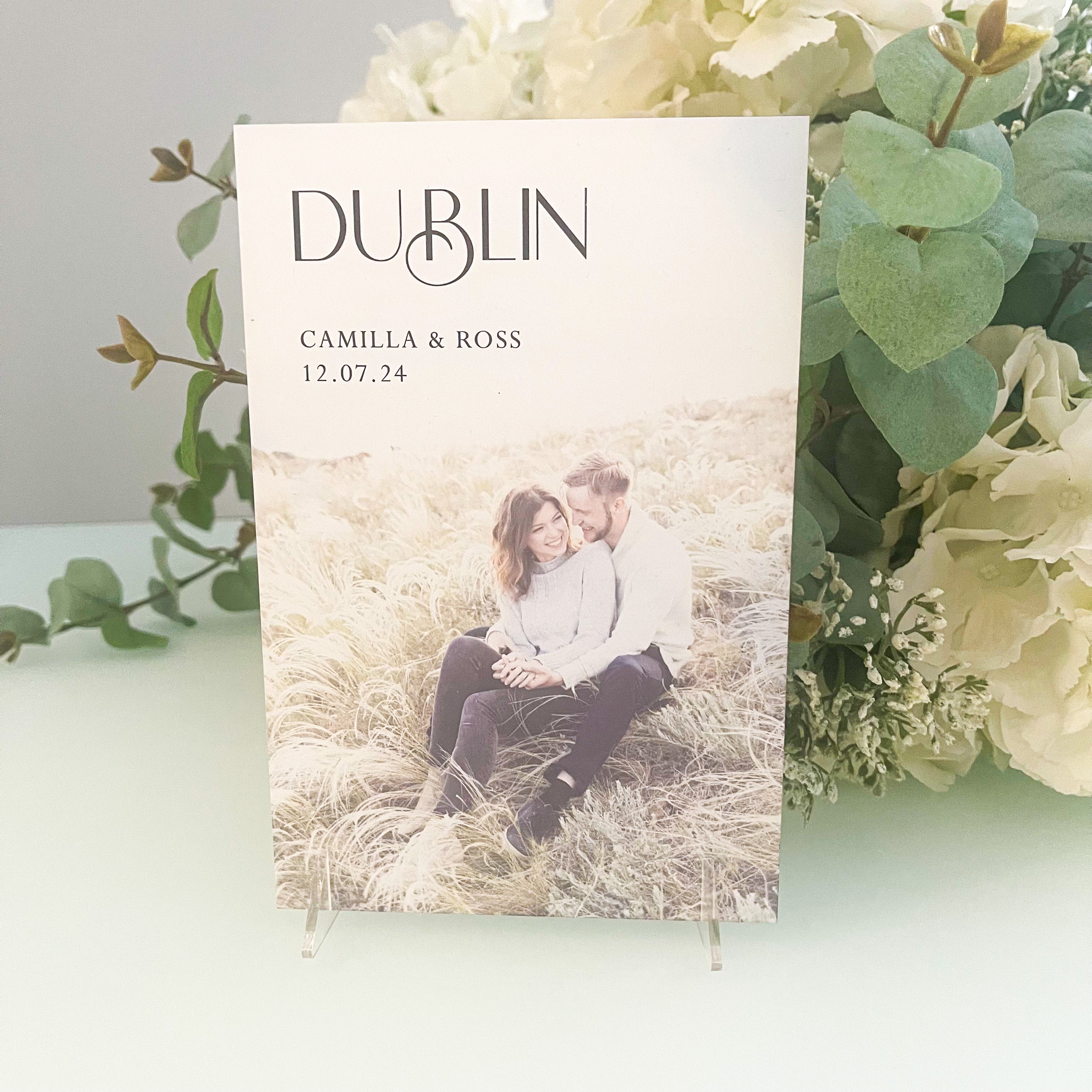 Personalised Couples Portrait Wedding Table Names