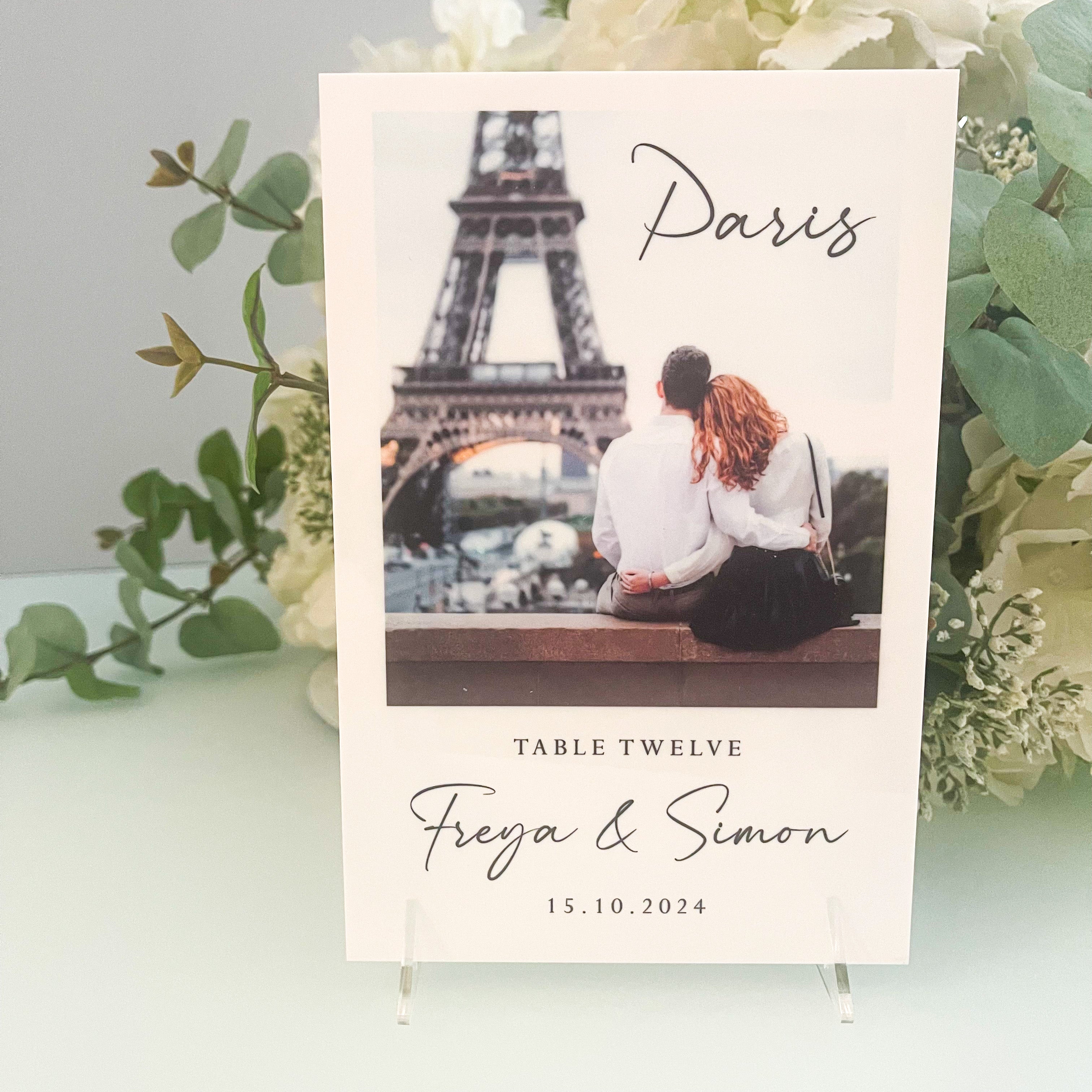 Personalised Couples Portrait Wedding Table Names