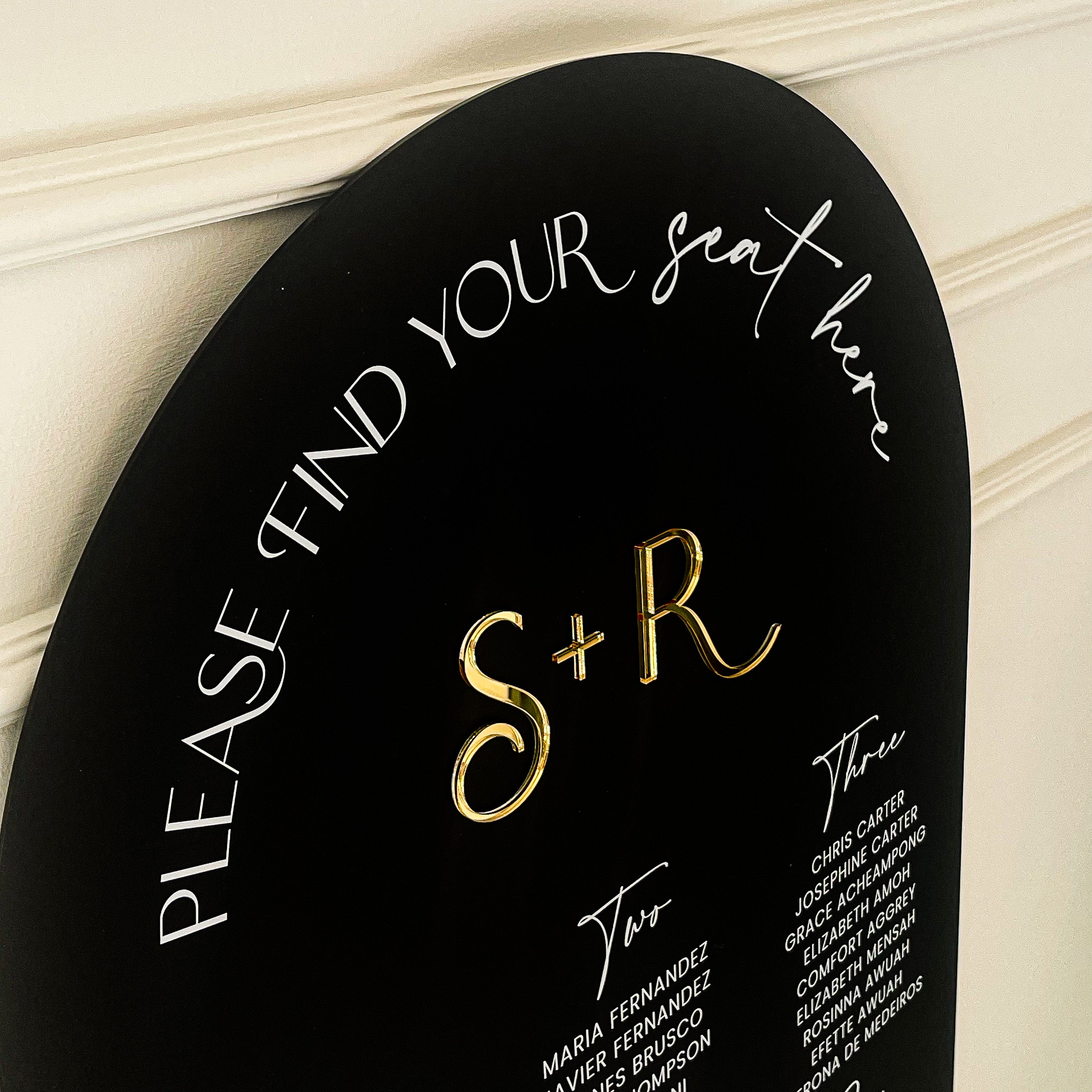 Dome Top Wedding Signs Trio Pack