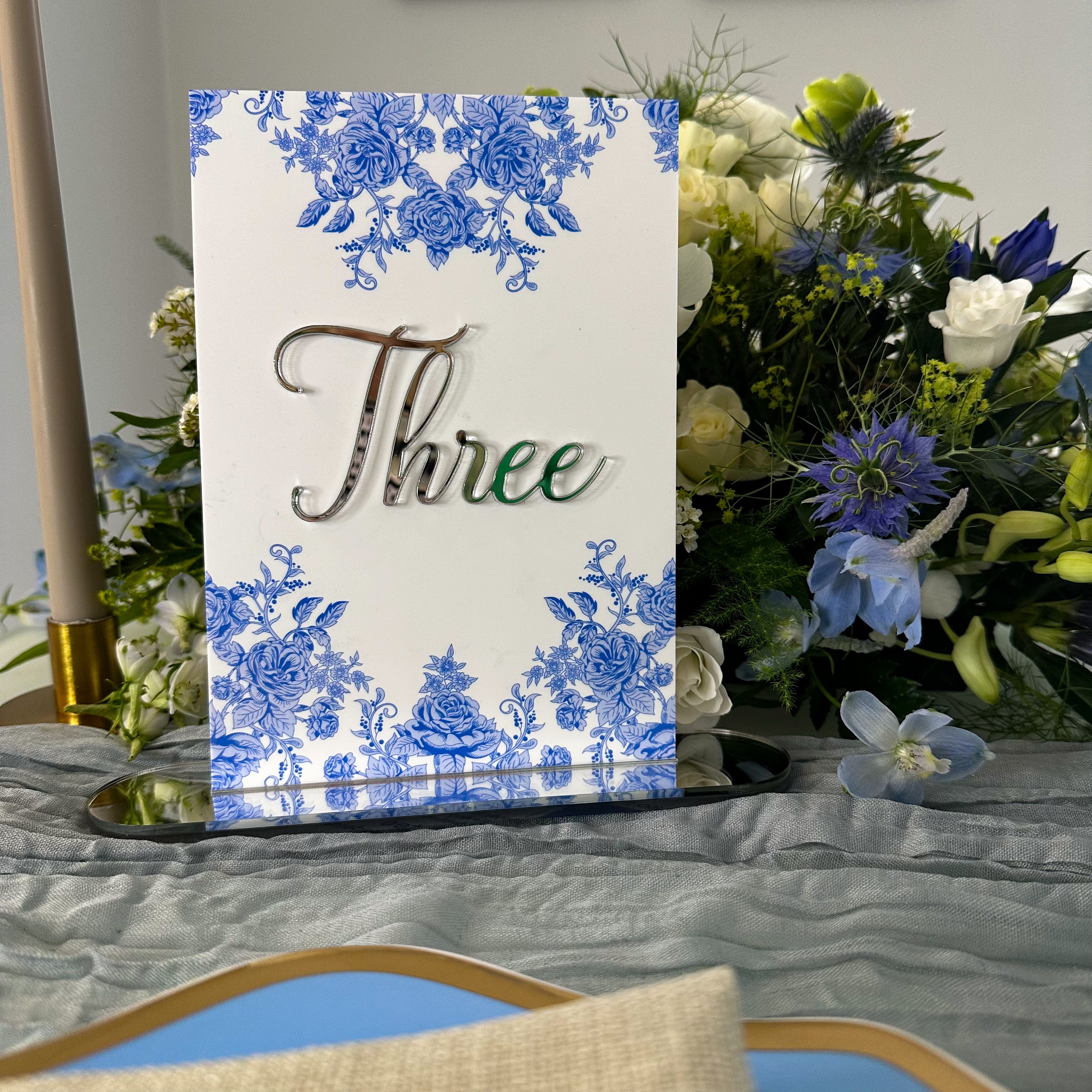Bridgerton Inspired Wedding Table Numbers