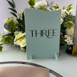 Pale Green Wedding Table Numbers