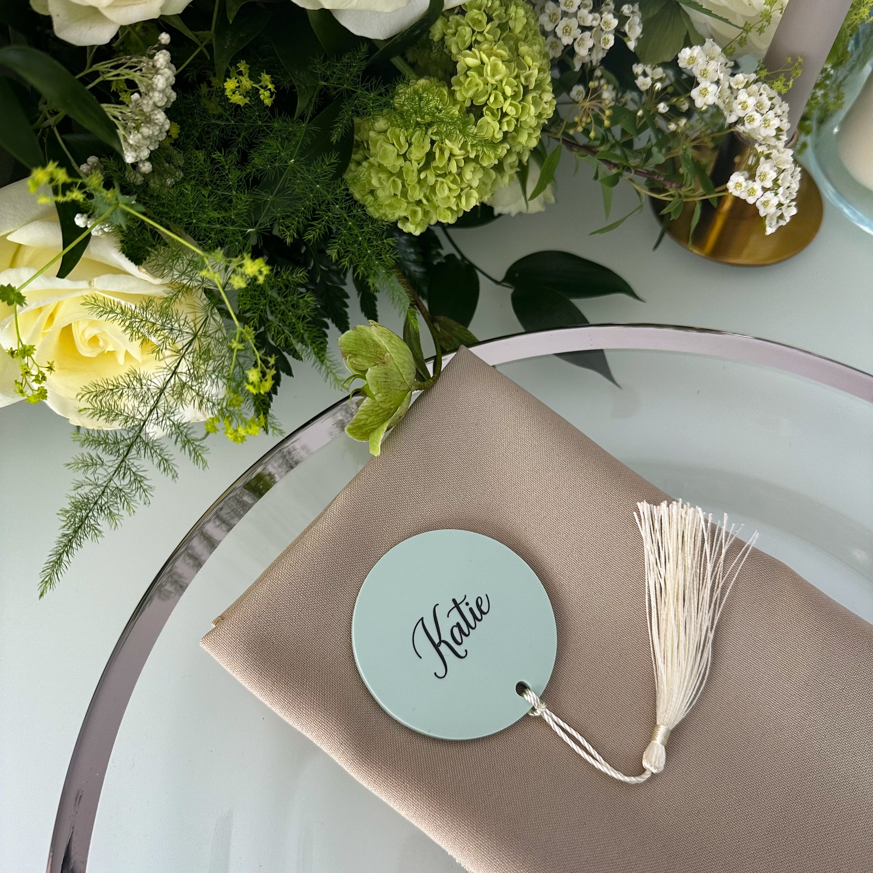 Pale Green Bridgerton Themed Wedding Place Names