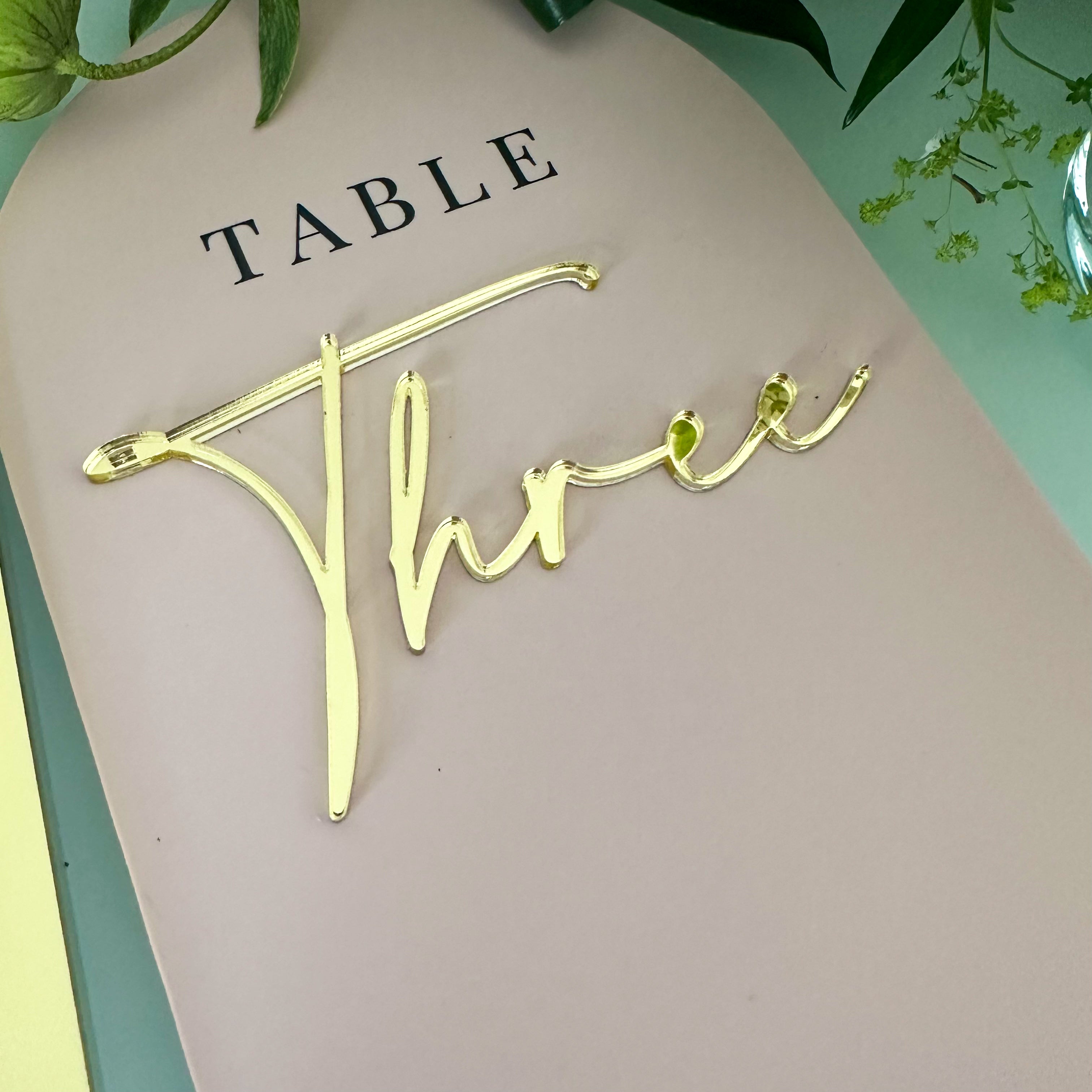Luxury Centrepiece Wedding Table Numbers