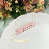 Luxury Nude Wedding Place Names with Tassel