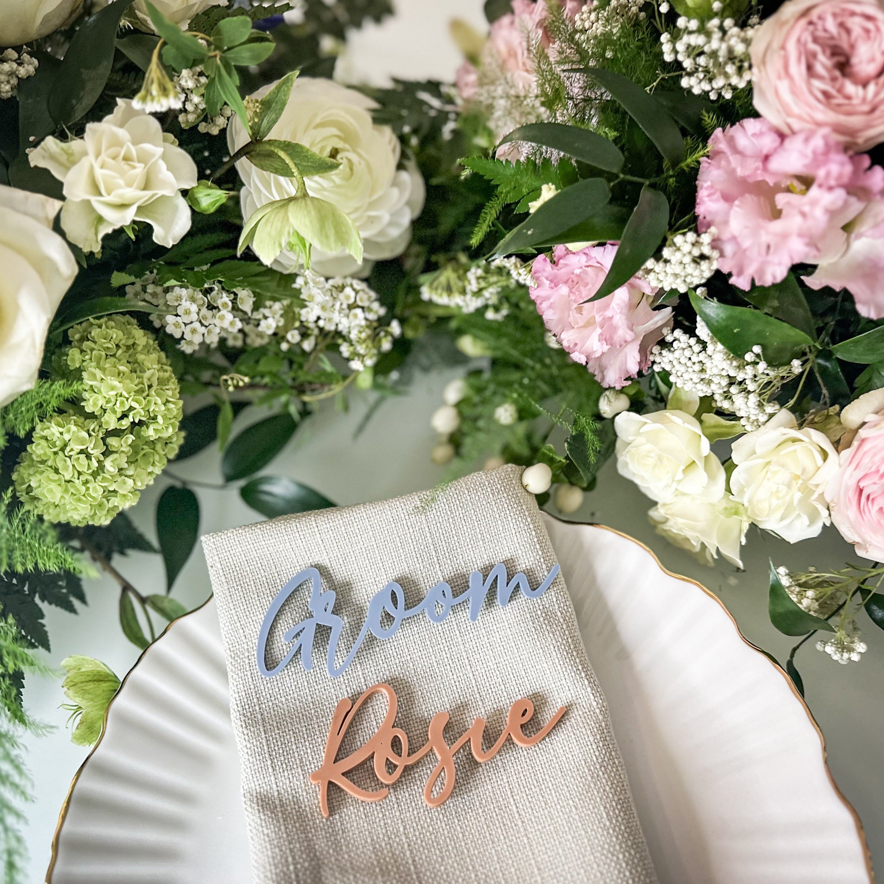 Terracotta Luxury Wedding Guest Name Place Cards
