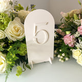 Ivory 3D Minimalistic Wedding Table Numbers