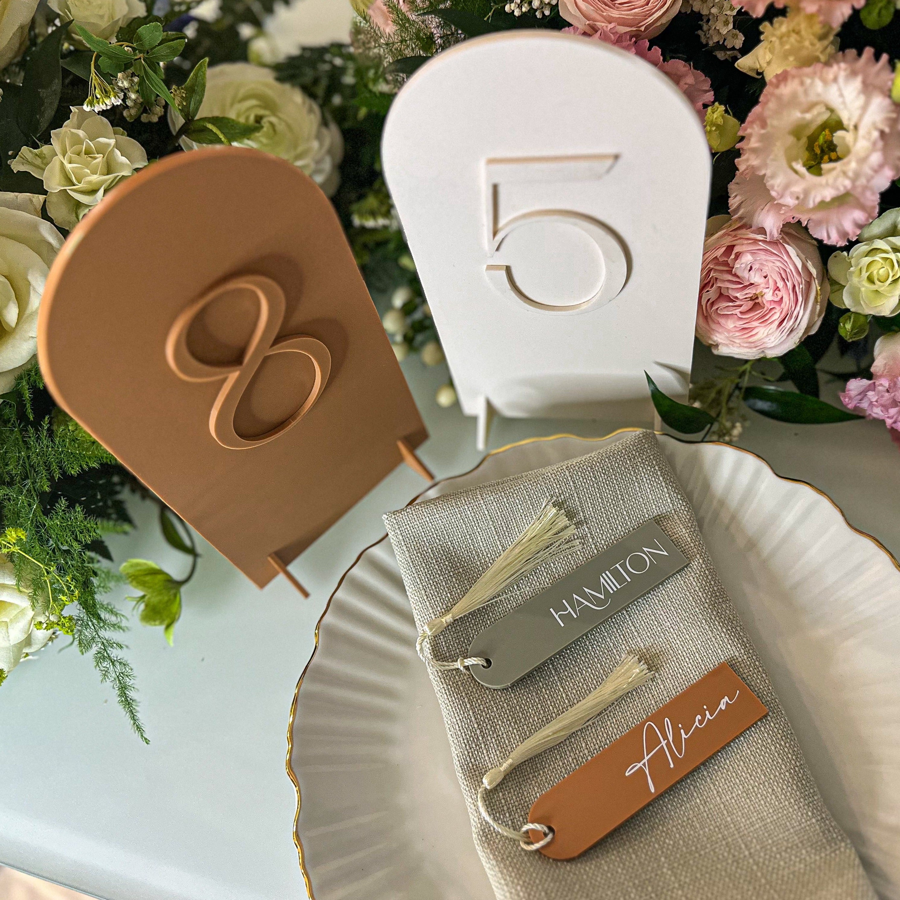 Terracotta Wedding Place Cards