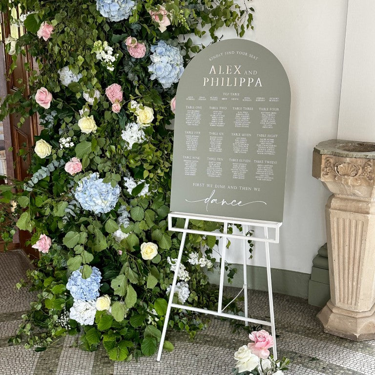 Luxury Sage Green Wedding Table Plan