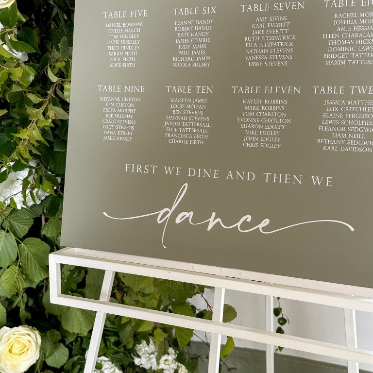 Sage Green Wedding Reception Signs
