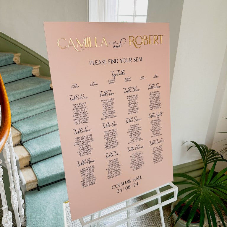 Personalised Wedding Table Plan