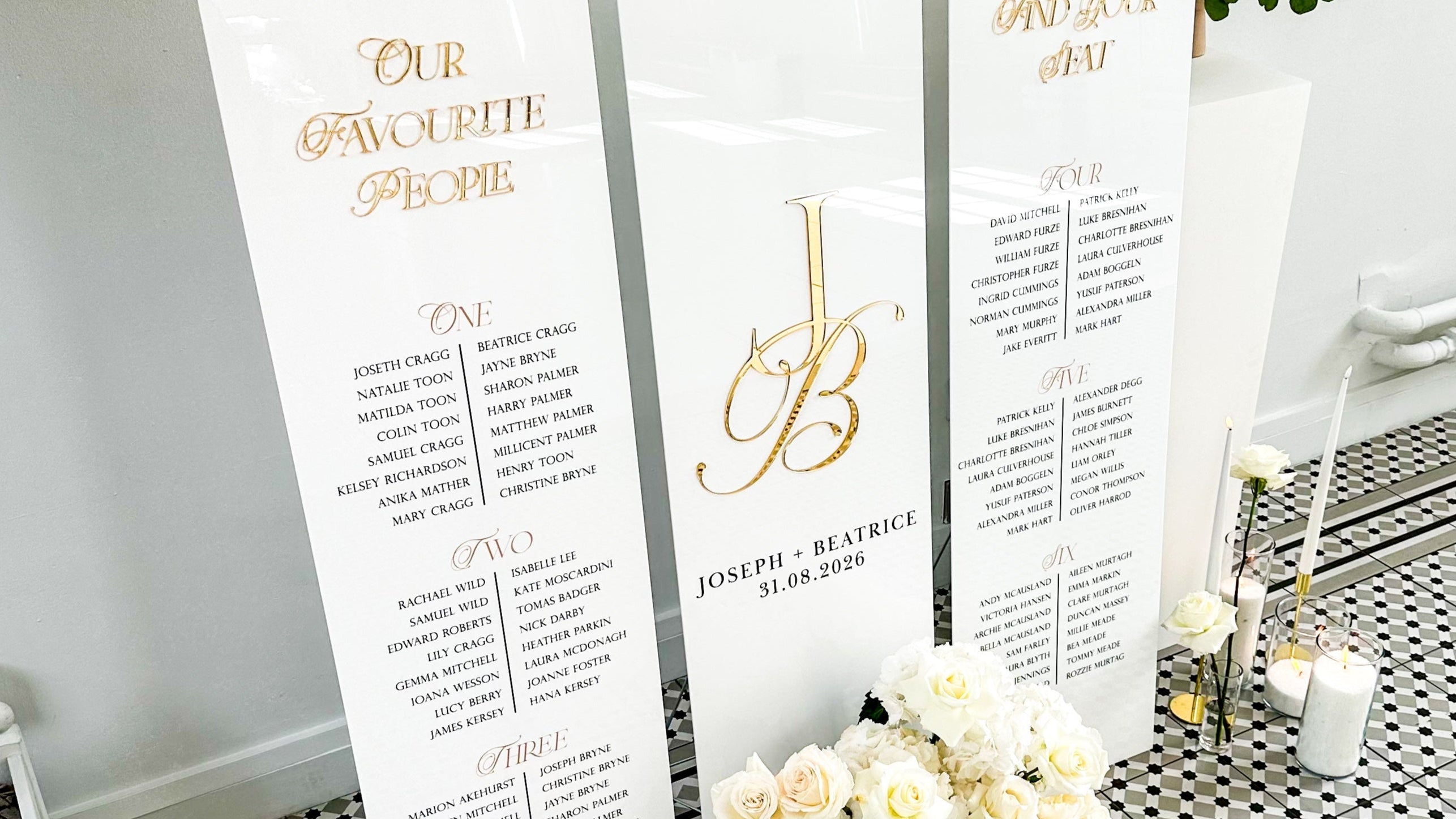 Large wedding signs
