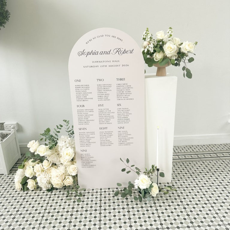 Personalised Wedding Table Plan Sign