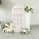 Pale Pink Wedding Seating Chart
