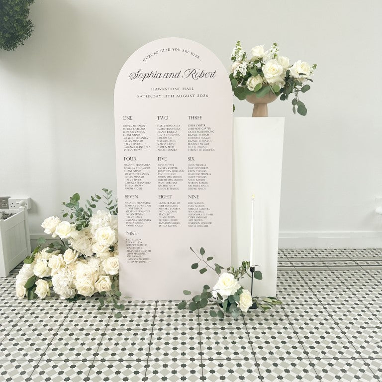 Any Colour Personalised Wedding Seating Planner