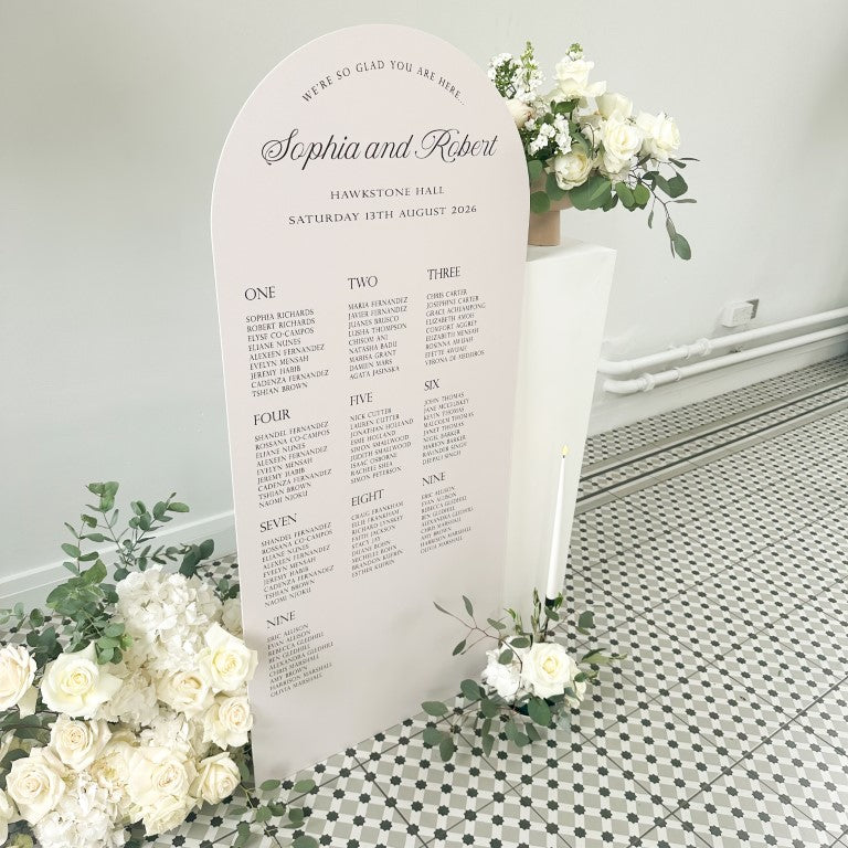 Extra Large Wedding Seating Plan