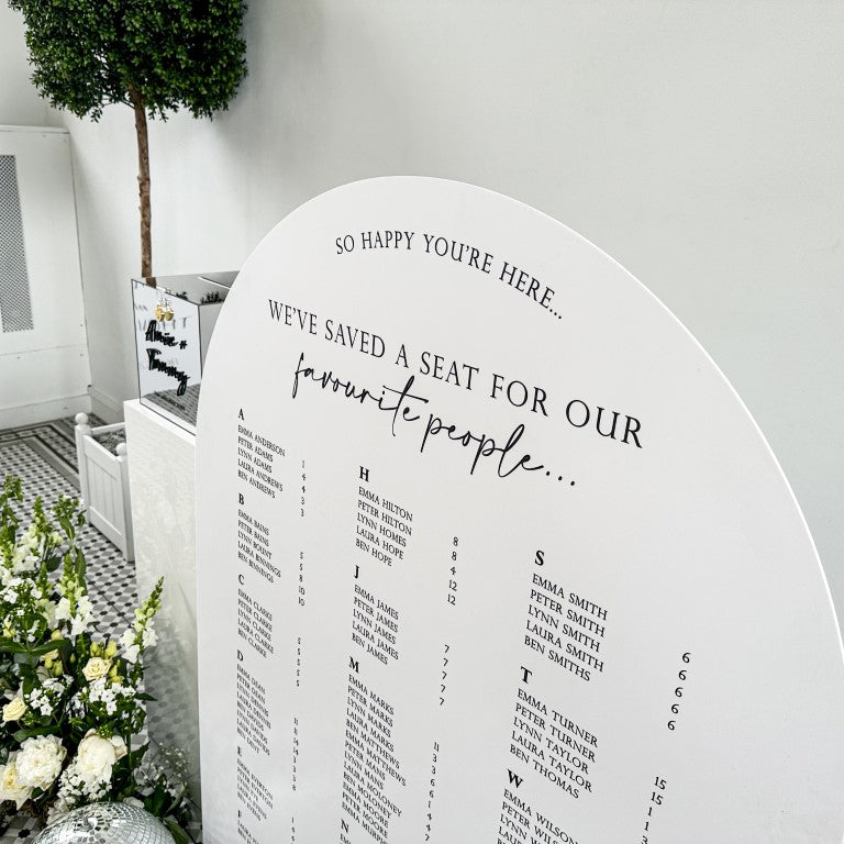 Personalised Wedding Seating Planner