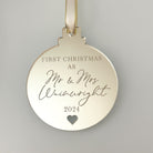 1st Christmas Married Personalised Bauble