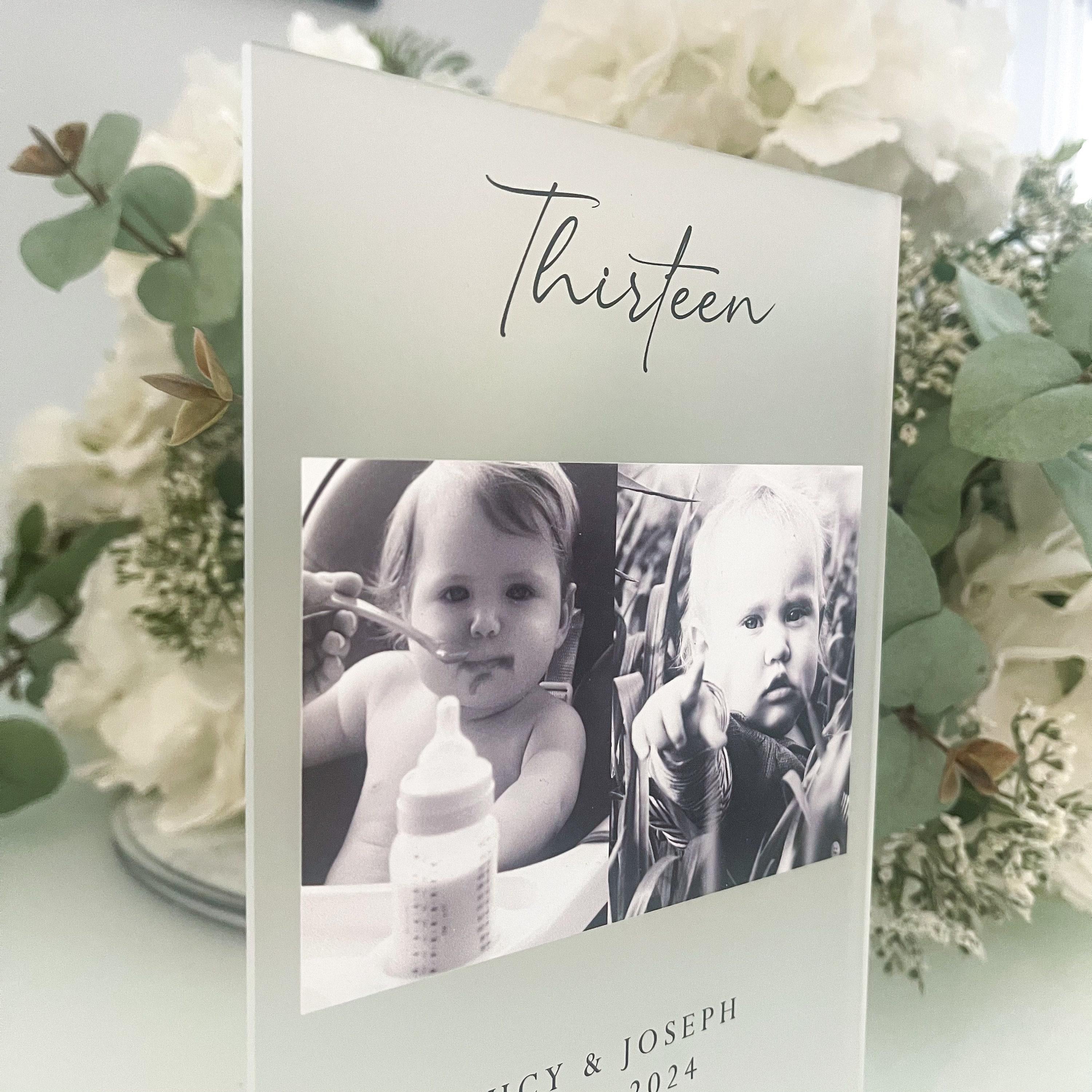 Bespoke Photo Wedding Table Names