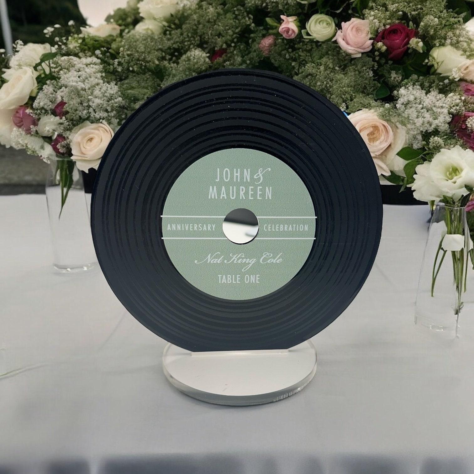 Personalised Wedding Vinyl Record Table Numbers