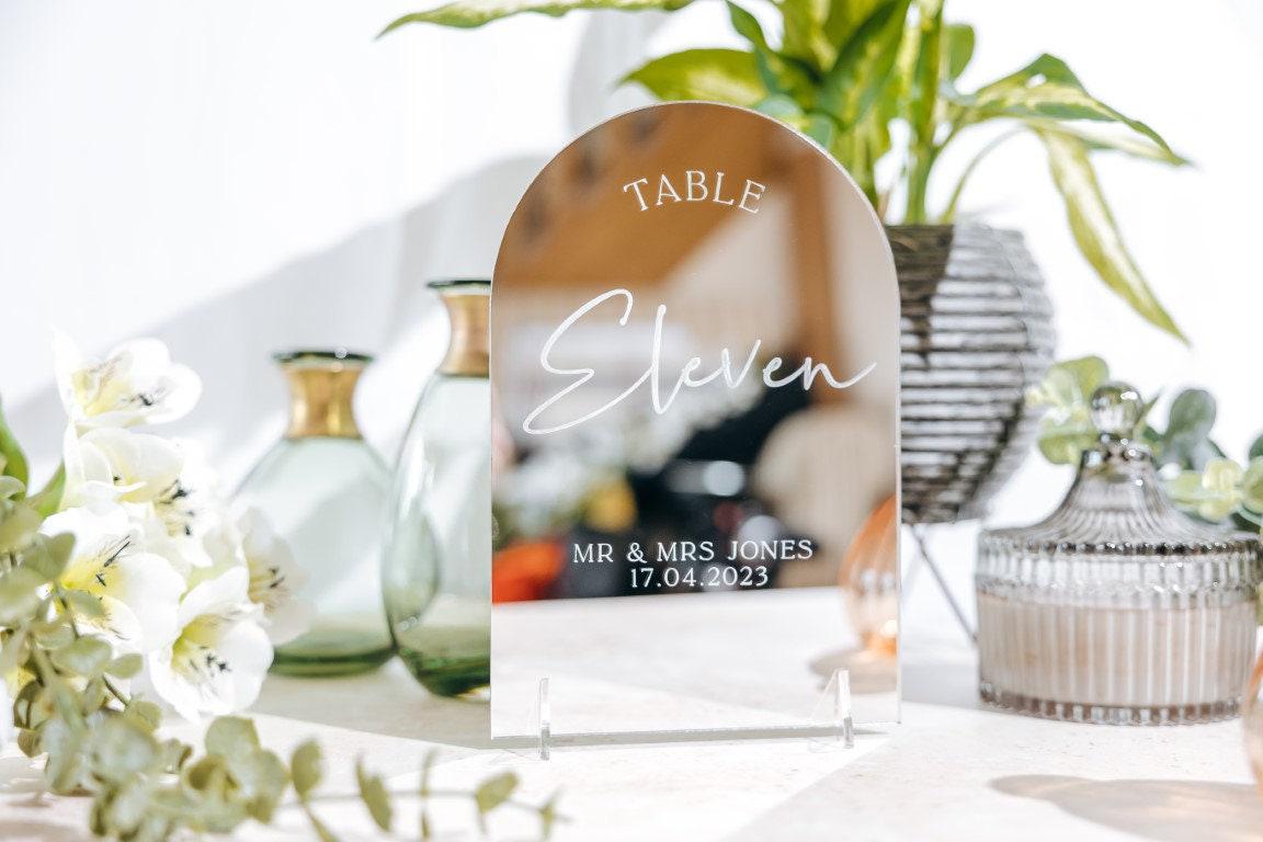 Luxury Personalised Wedding Table Numbers