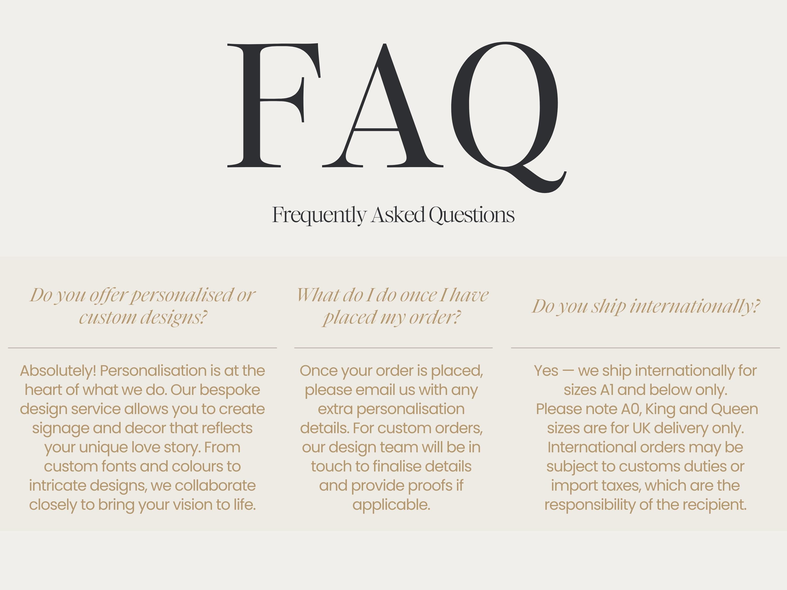 FAQ's