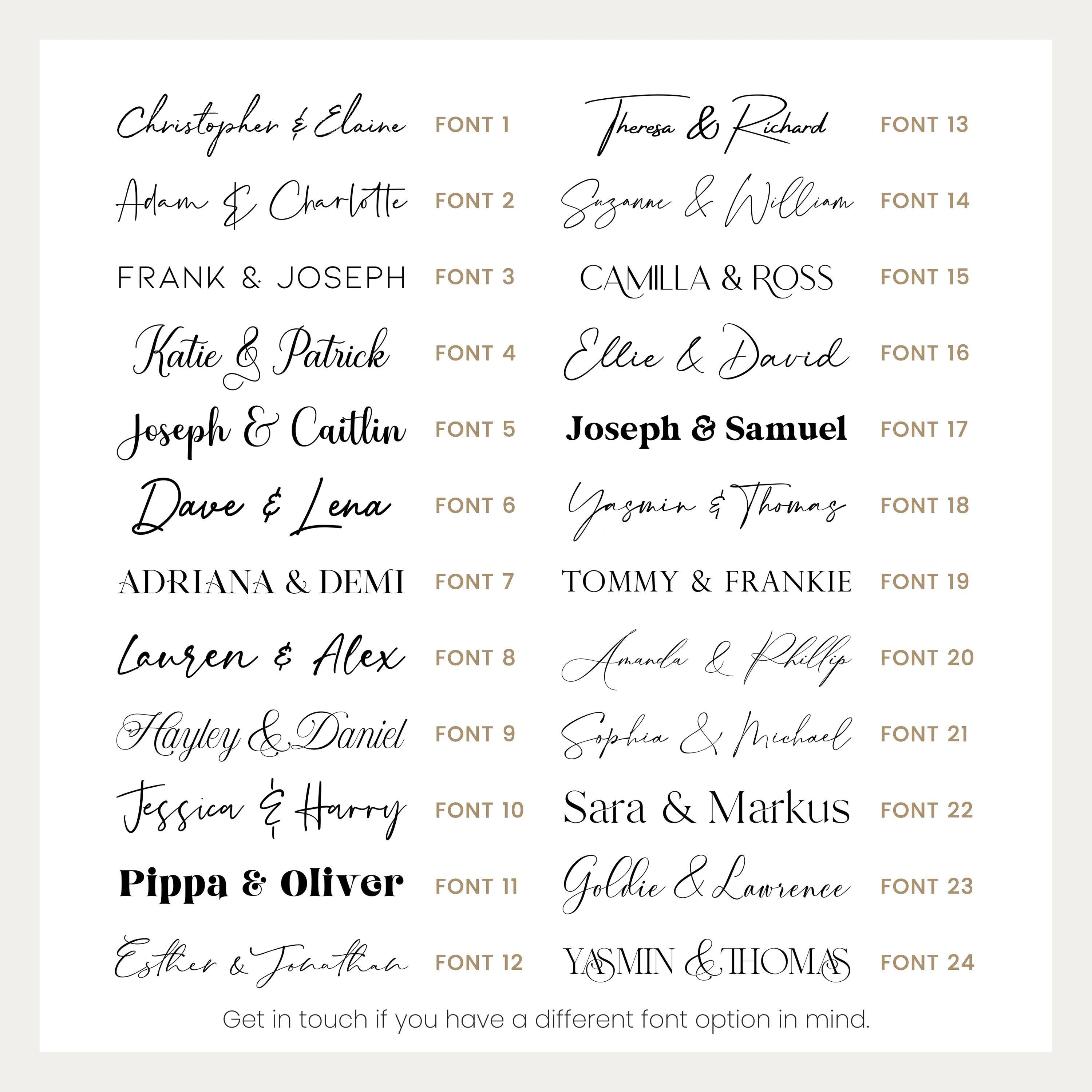 Luxury Wedding Menu & Table Numbers