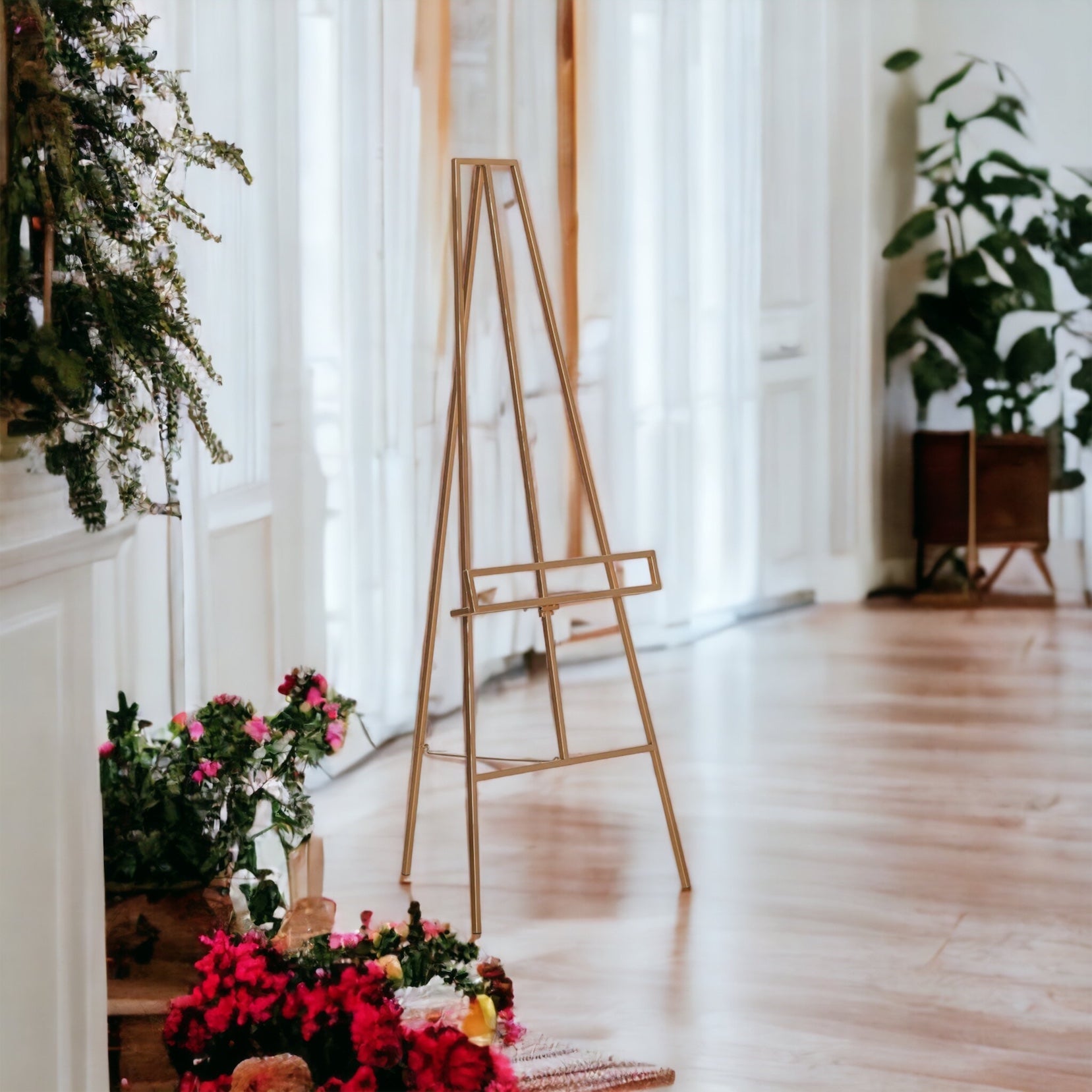 Gold Wedding Metal Easel