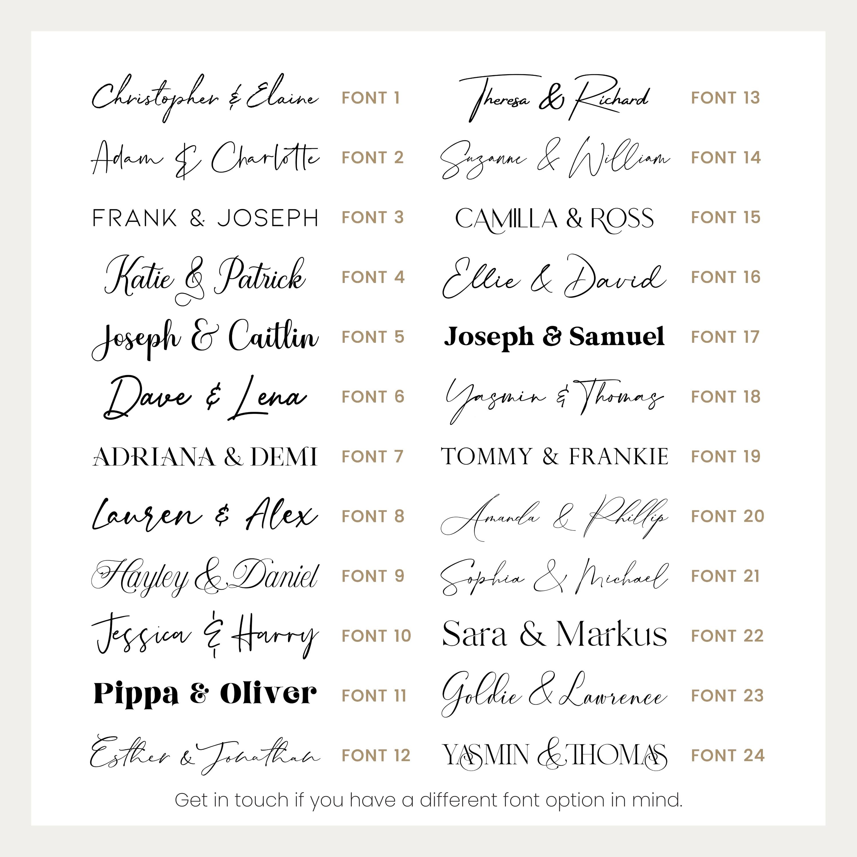 Luxury Wedding Menu & Table Numbers