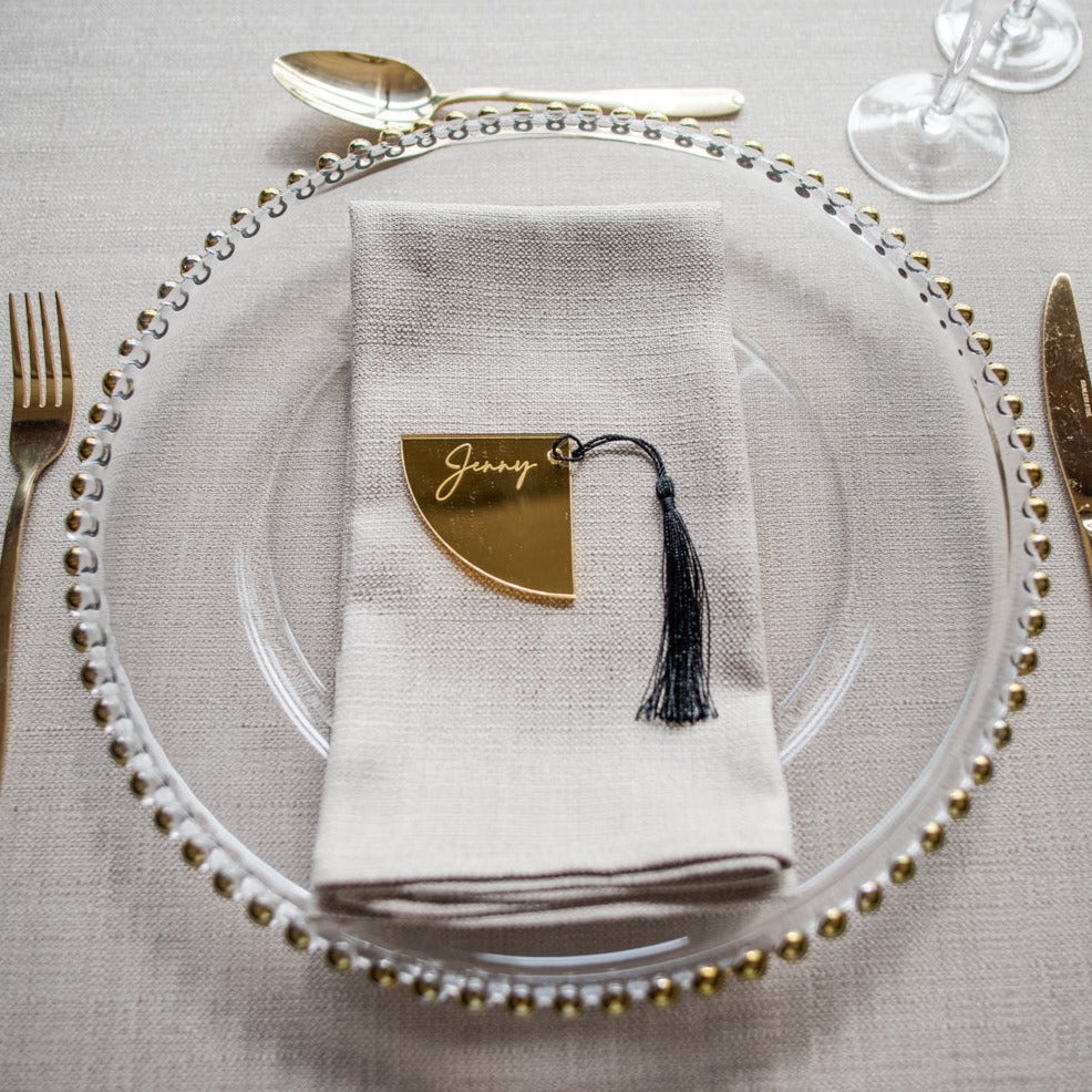 Gold Mirror Engraved Wedding Place Name