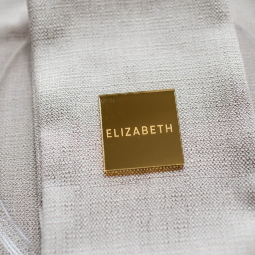 Luxury Engraved Mirror Wedding Name Setting