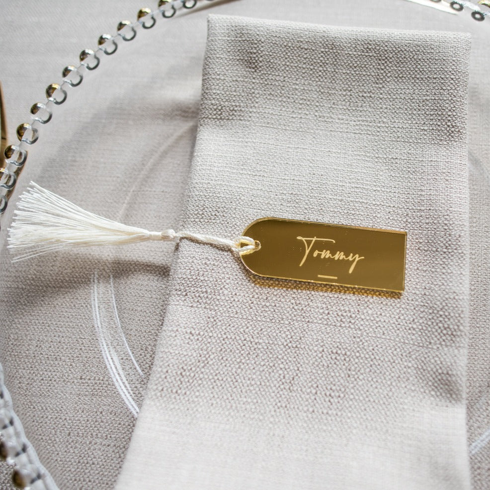 Luxury Engraved Wedding Place Names With Tassel