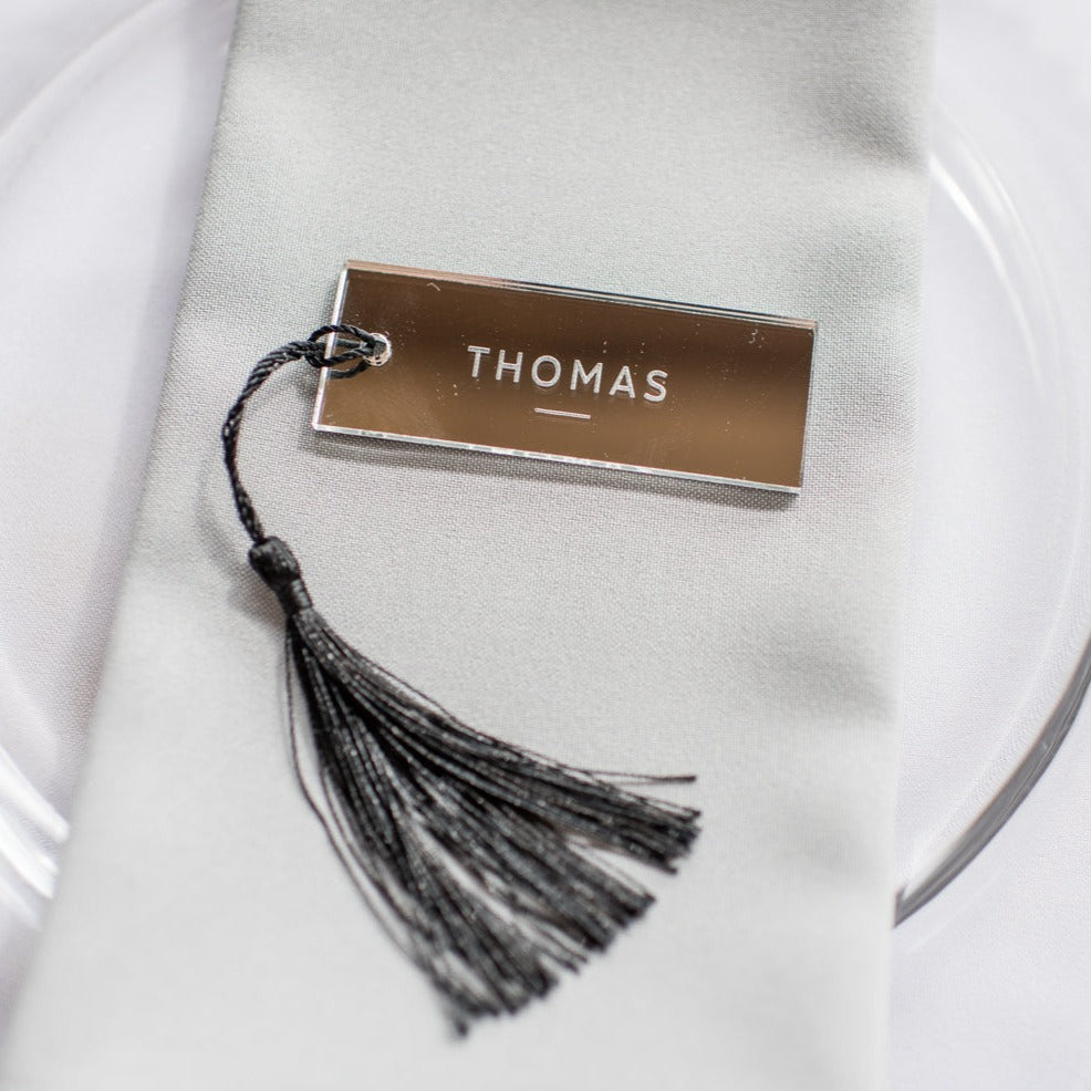 Luxury Wedding Place Name With Tassel