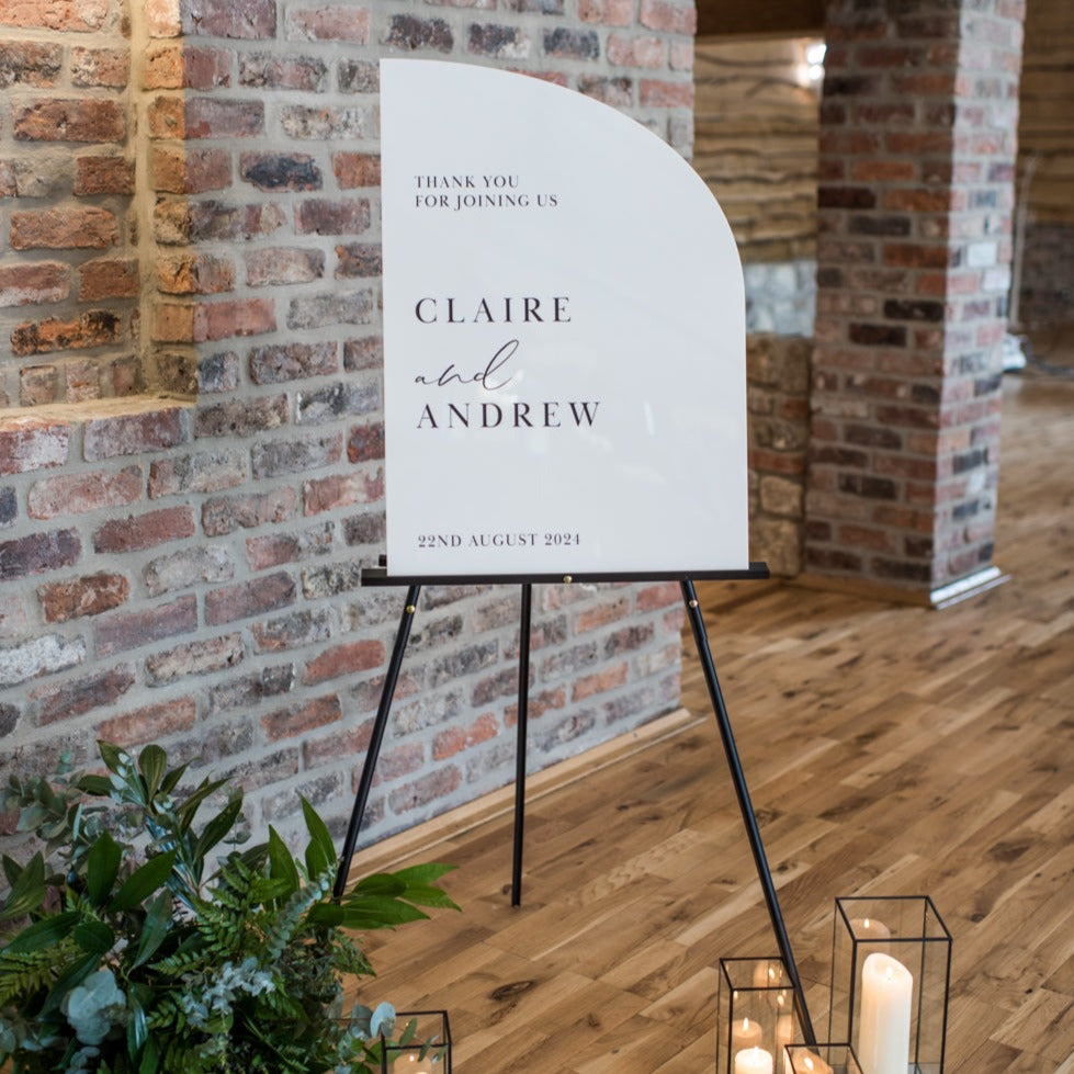Monochrome Wedding Welcome Sign