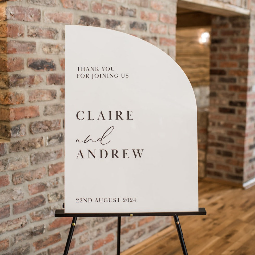 Black & White Wedding Welcome Sign