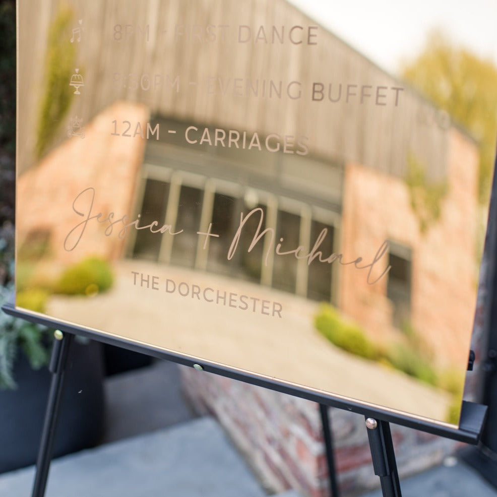 A0, A1 or A2 Personalised Wedding Order Of The Day Sign