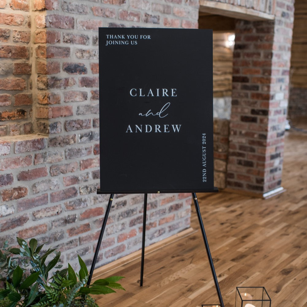 Monochrome Wedding Welcome Sign
