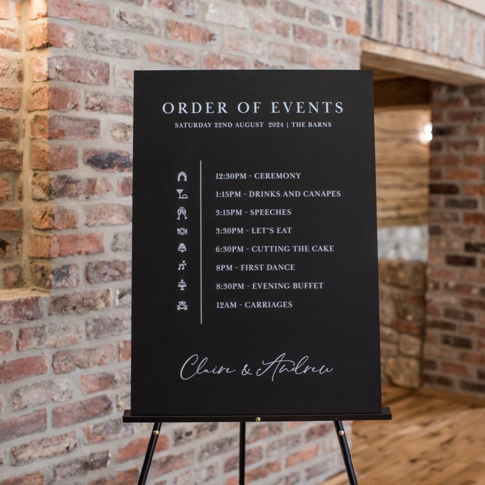 Monochrome Wedding Venue Signs