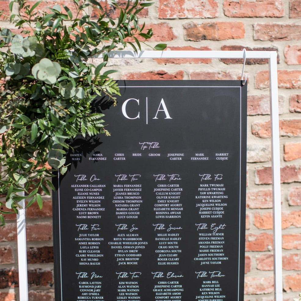 Minimalistic Wedding Table Plan