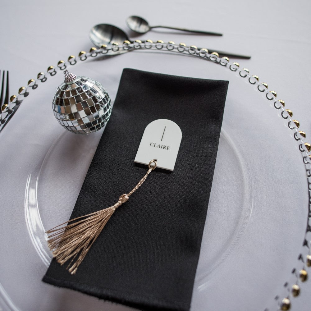 Black & White Wedding Place Cards