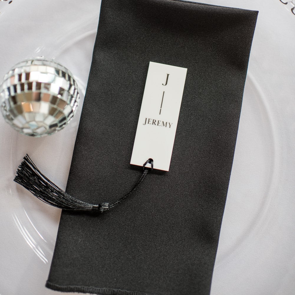 Luxury Wedding Place Names with Tassel