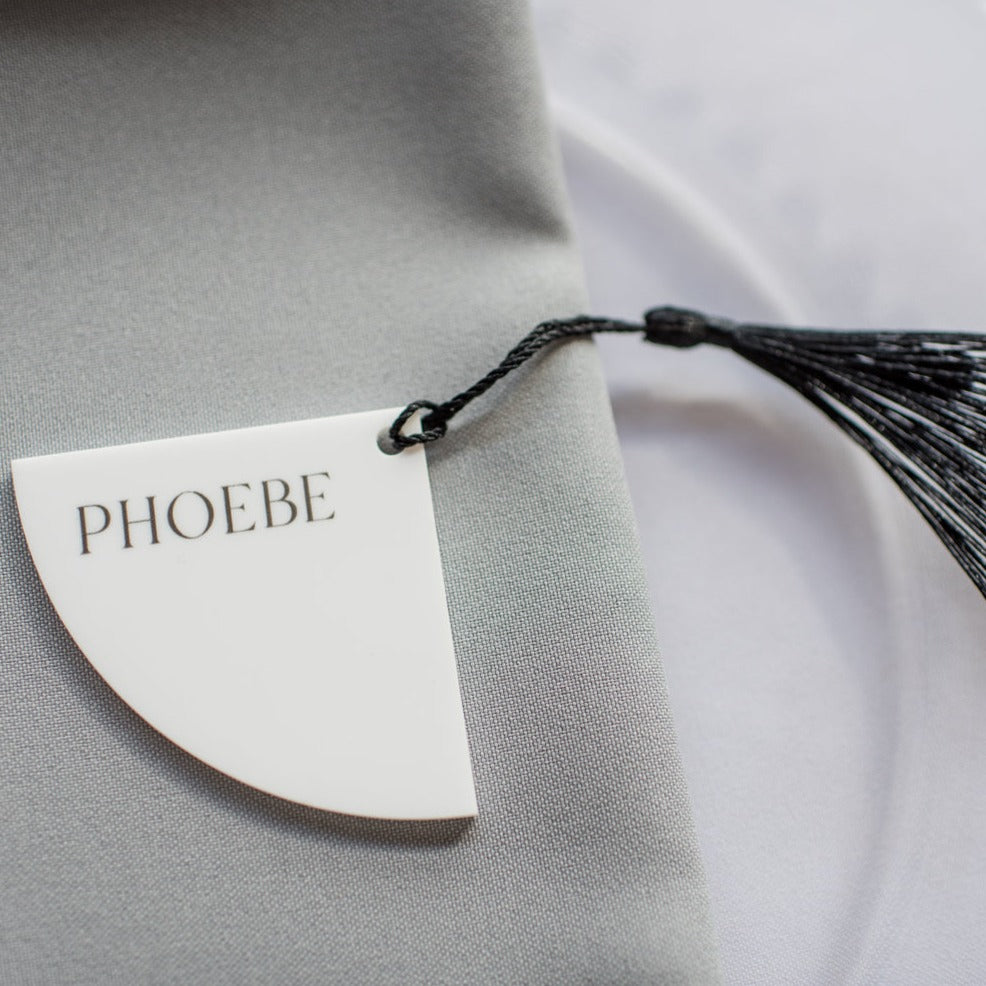 Luxury Wedding Name Setting With Tassel