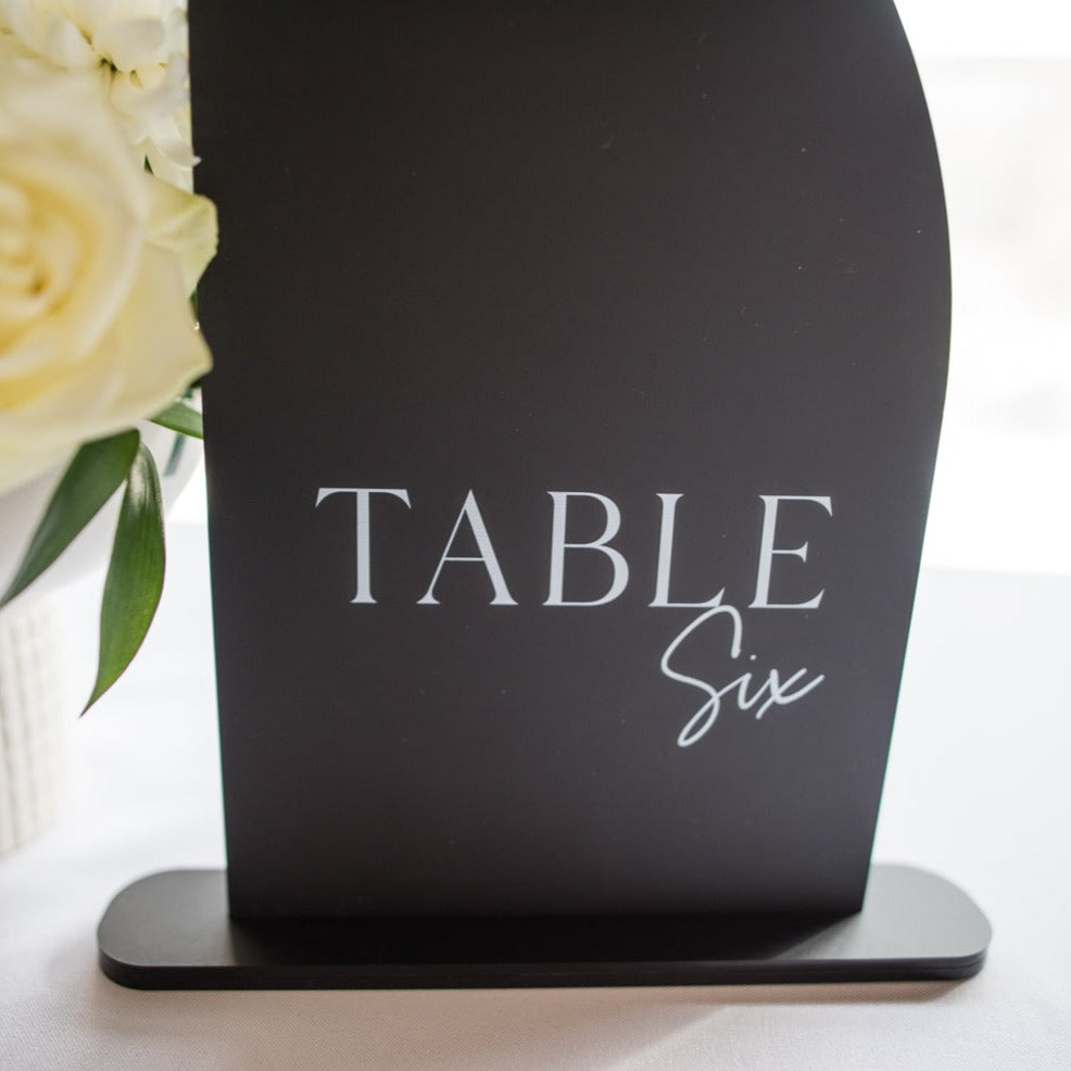 Minimalistic Wedding Table Numbers