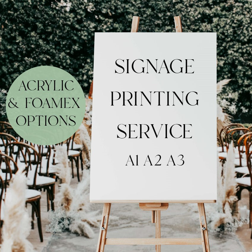 Eco Friendly Wedding Signs