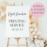 Print Your Own Design Wedding Welcome Sign