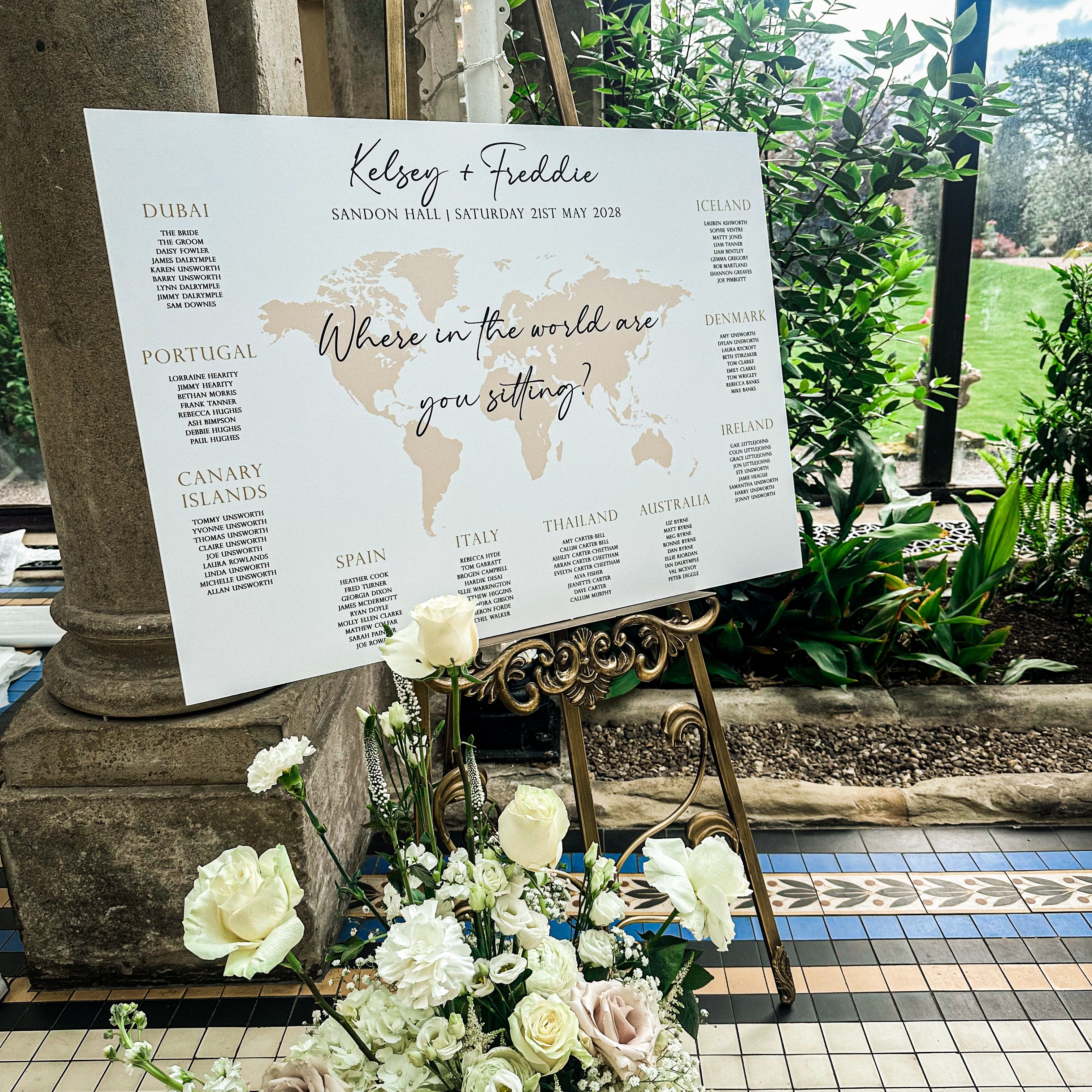 Destination Wedding Seating Plan