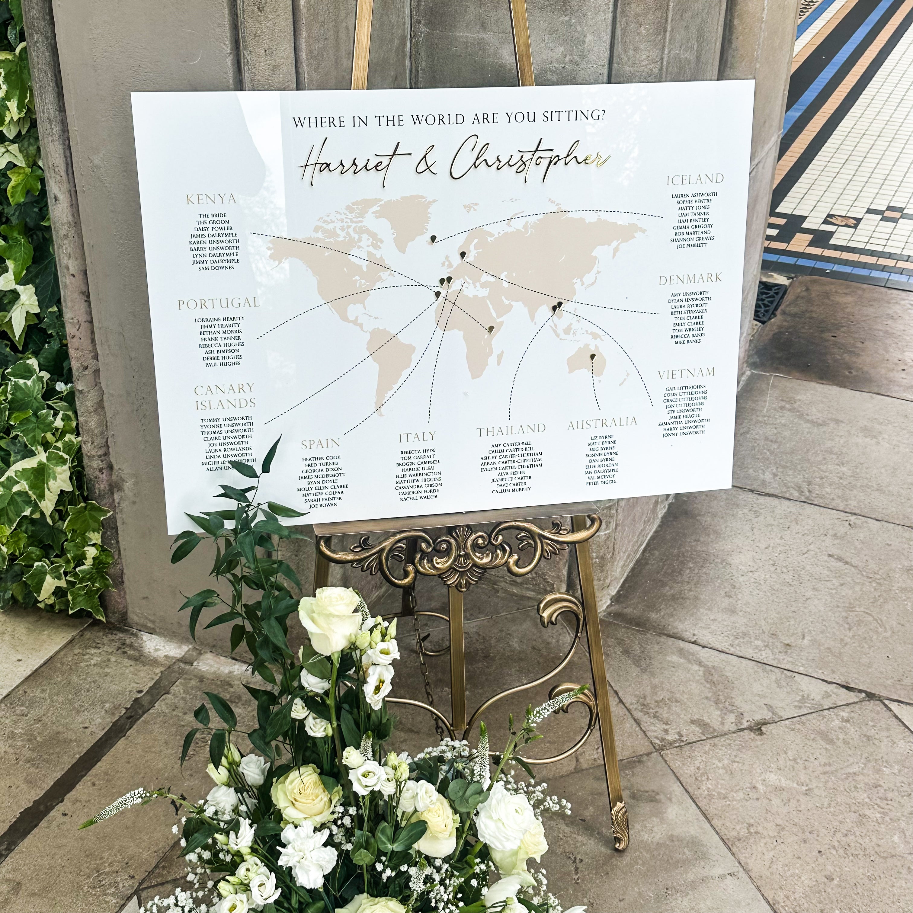 Destination Wedding Seating Plan