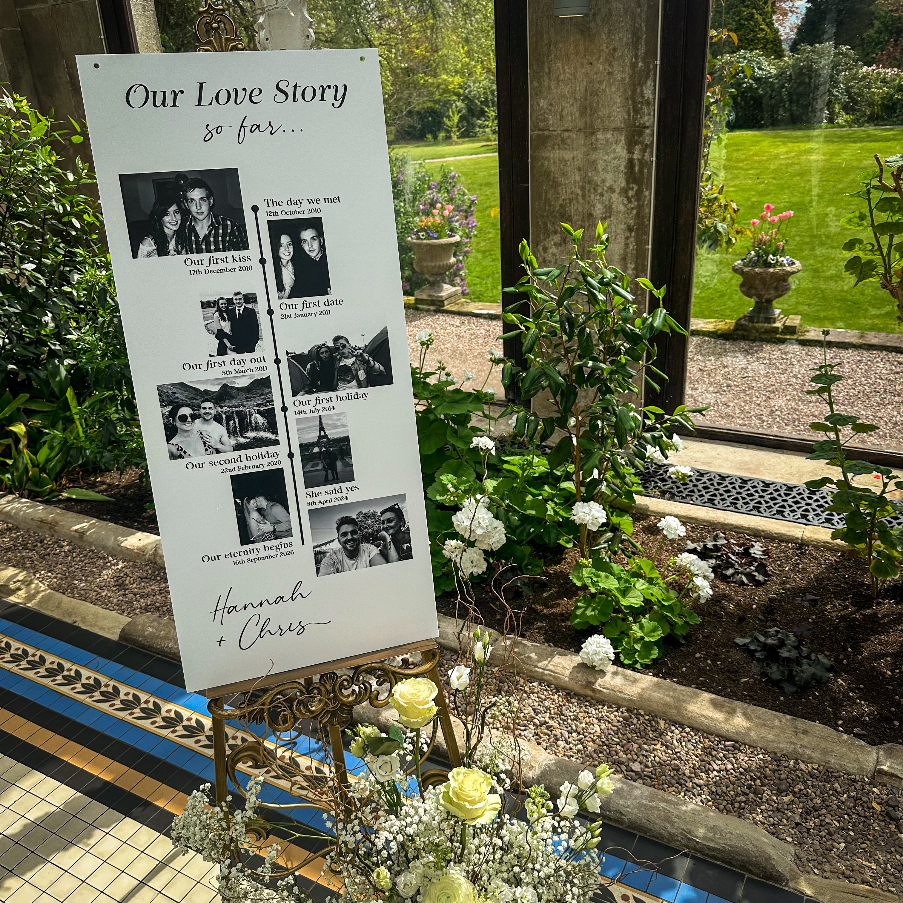 1 Metre Our Love Story Photo Wedding Welcome Sign