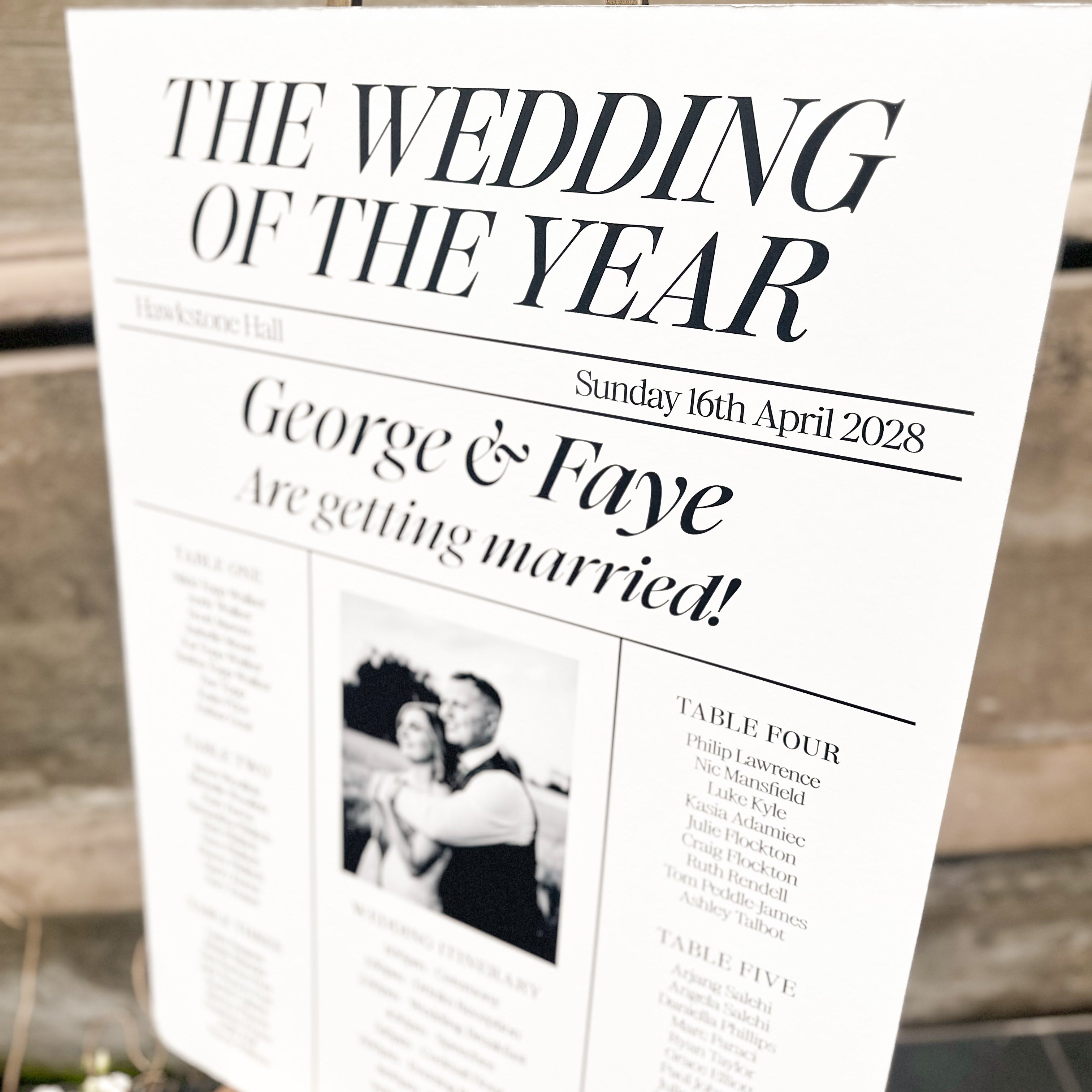 Personalised Eco Wedding Sign UK