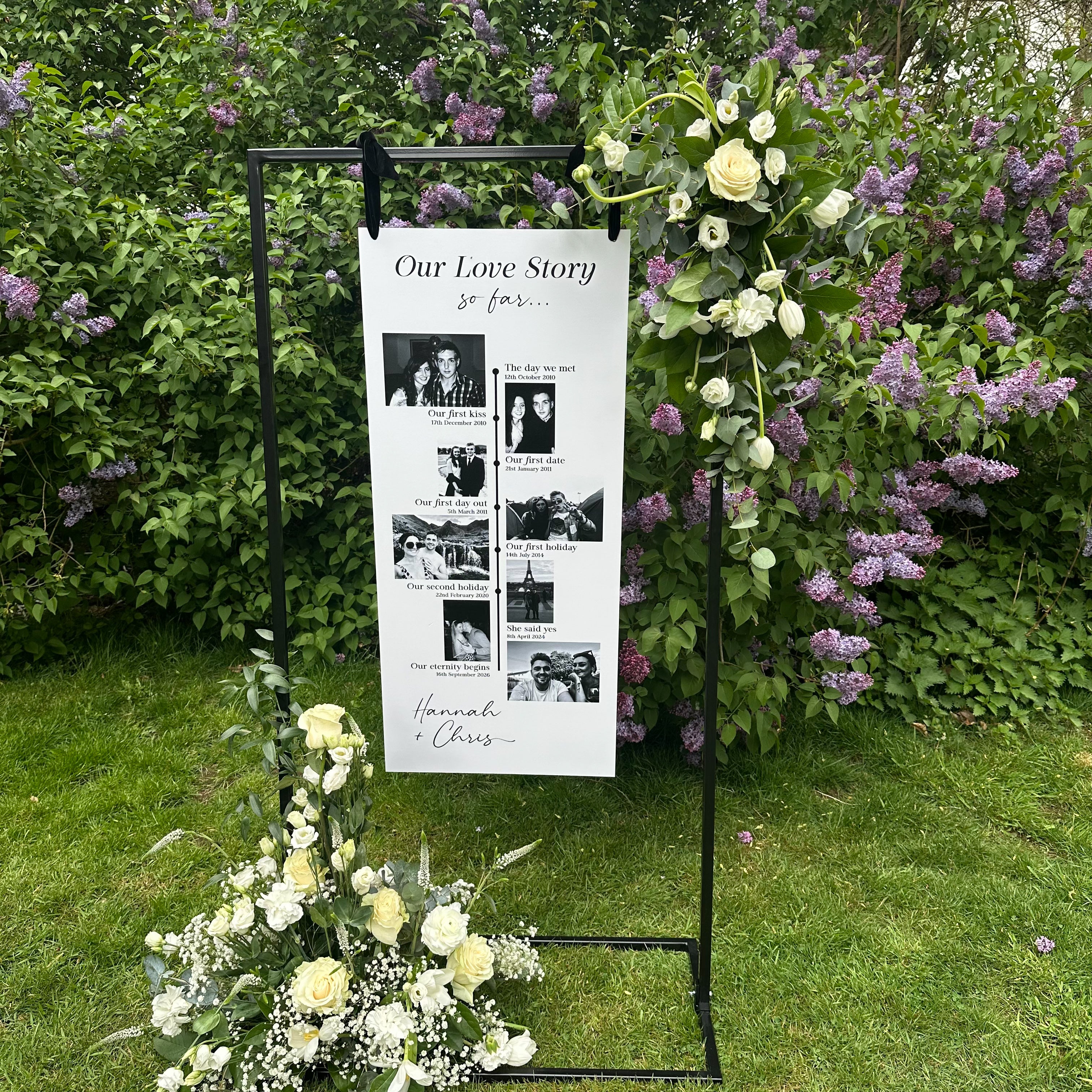 Our Love Story Photo Wedding Display Sign