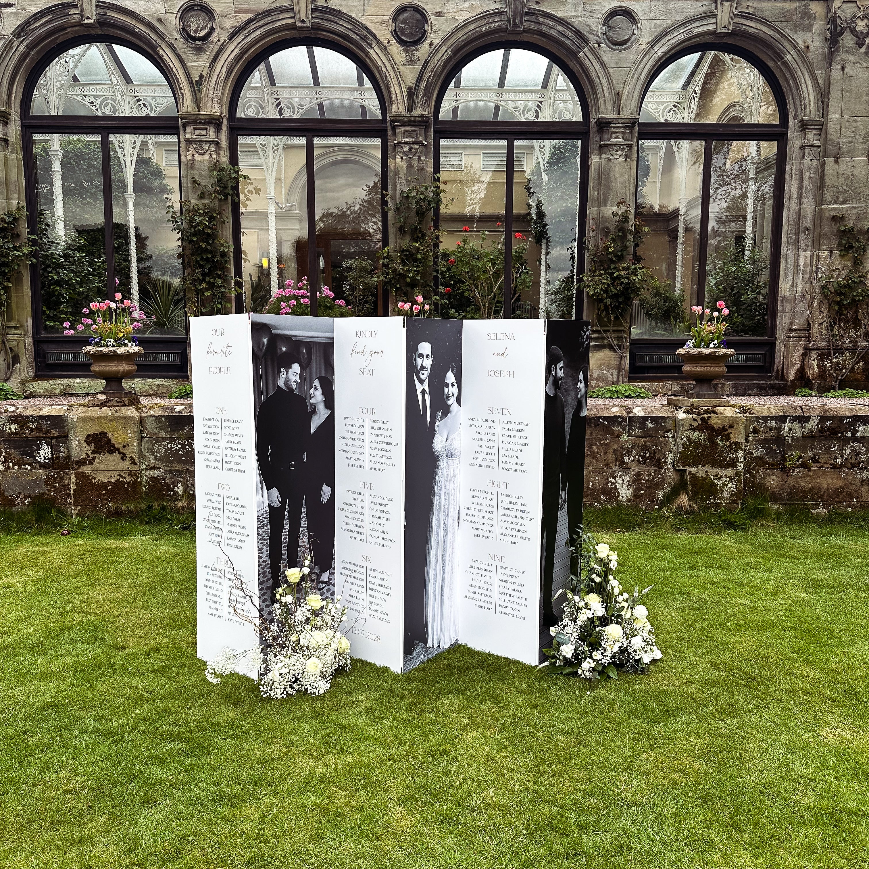 Luxury Wedding Table Plan Board With Photos